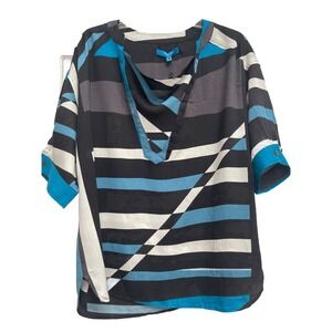 NWT Derek Lam For Design Nation Color Block SS Women's Size L Top Designer ACDA‎